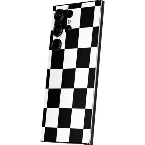 Black and White Checkered Galaxy S25 Ultra Skin
